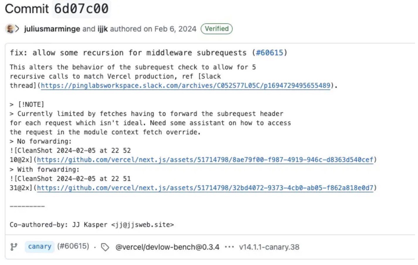 Un commit est ajouté pour permettre une récursion jusqu'à cinq passages.